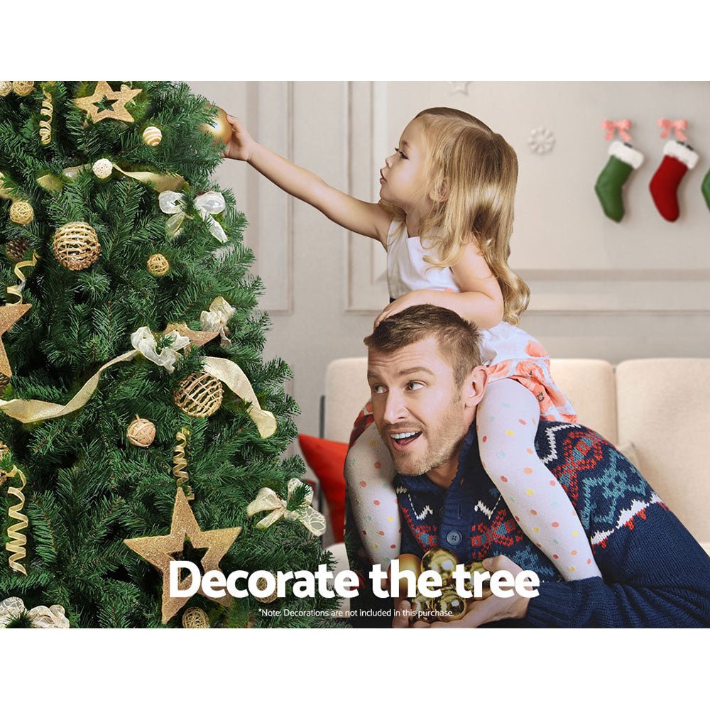2.1M Premium Artificial Christmas Tree with 1250 Tips - Realistic Green Xmas Tree Decorations for Home, Office, and Holiday Parties