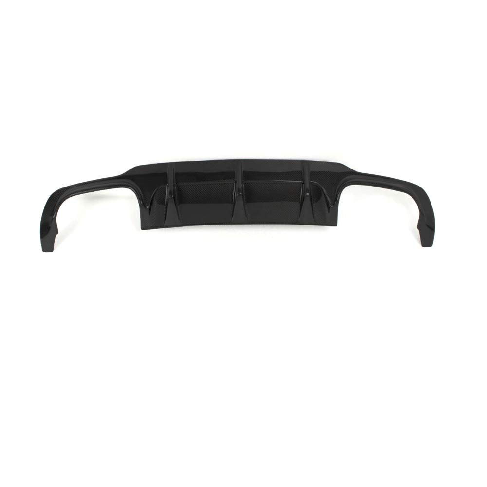 IKON MOTORSPORTS Rear Diffuser for 2012-2015 Mercedes-Benz C Class W204 C63 - Matte Carbon Fiber & FRP C63 Style Rear Bumper Lip Spoiler | Enhances Aerodynamics & Sporty Look for Street or Track Racing