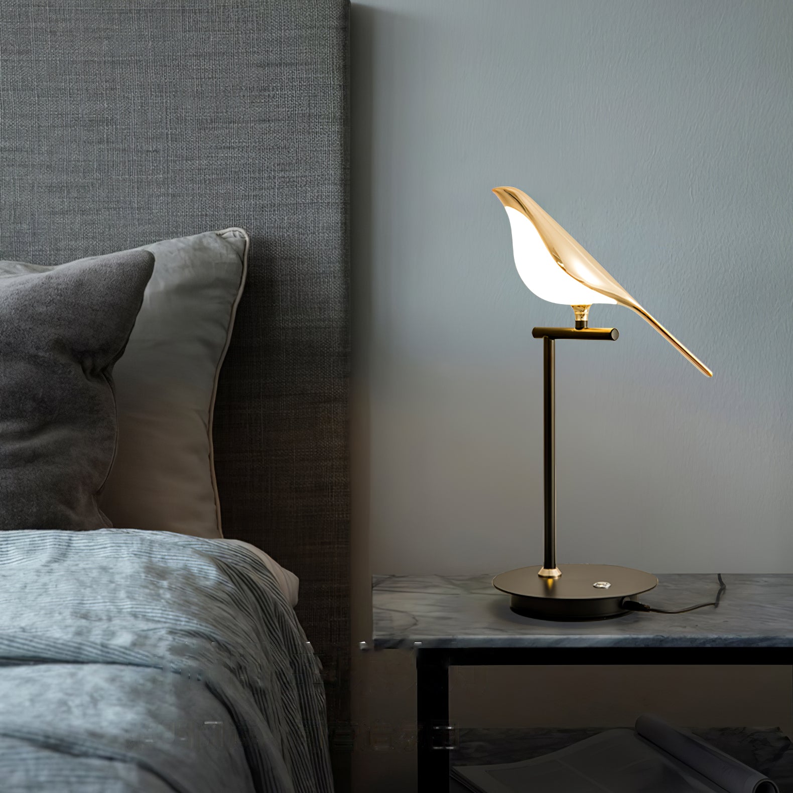 Magpie Perch Table Lamp - Modern Decorative Lighting for Bedroom, Living Room & Office - Stylish Home Decor Accent Light