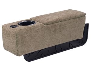 ARMRESTO Multifunctional Sofa Armrest with Cup Holder & Wireless Charger - Removable Couch Caddy with Storage & LED Reading Light - Perfect for Living Room, Bedroom, Office & Gaming Setup (Latte Color)