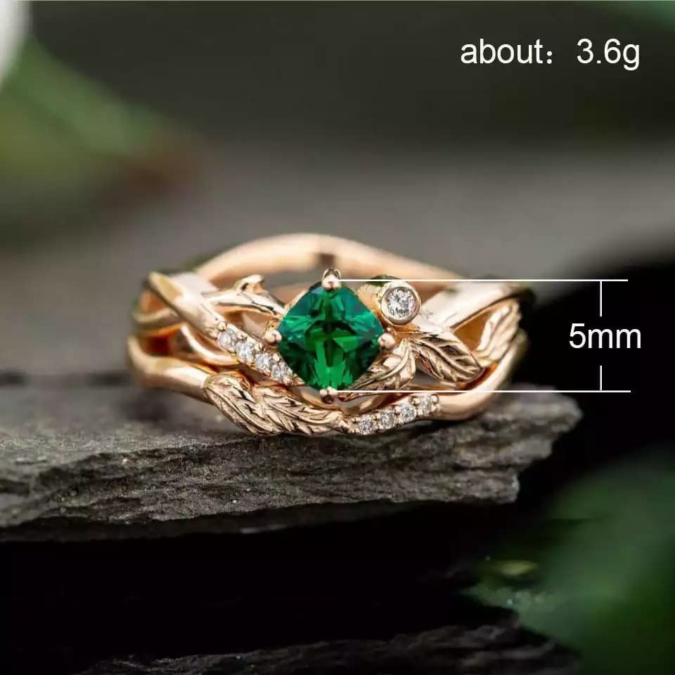 925 Sterling Silver Shiny Full Diamond Gemstone Ring - Cubic Zirconia CZ Emerald Eternity Band | Engagement Wedding Ring for Women (Size 8) | Perfect for Anniversary, Proposal & Special Occasions