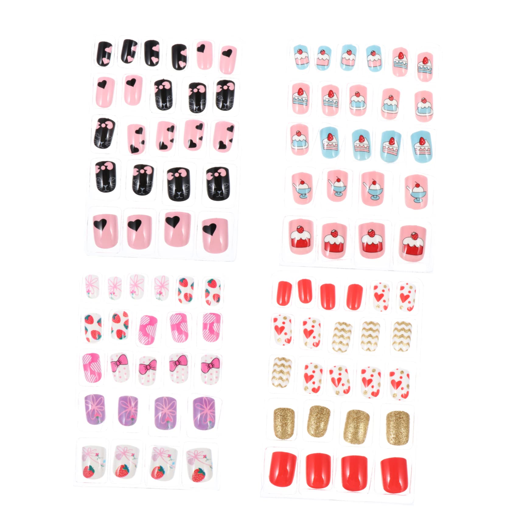 Minkissy 4 Boxes Glitter Nail Stickers - DIY Manicure Supplies for Fake Nails, Nail Art Decor Appliques & Embellishments | Perfect for Parties, Weddings, and Special Occasions