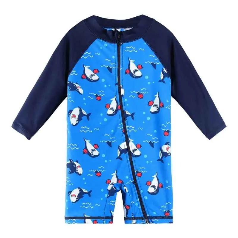 Long Sleeve Cartoon Kids Swimwear - UV Protection One Piece Bathing Suit for Boys & Girls | Perfect for Beach, Pool & Water Play