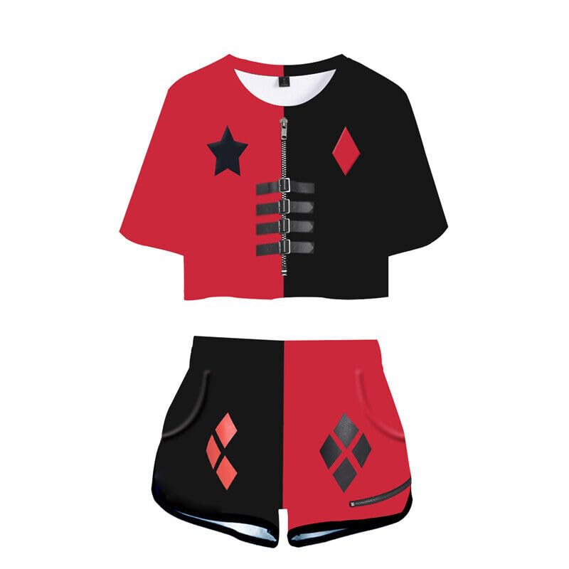 My Sky 2-Piece Anime Outfit for Women - Stylish Crop Top & Short Pants Set | Cute Kawaii Cosplay Costume for Conventions, Anime Parties & Casual Wear