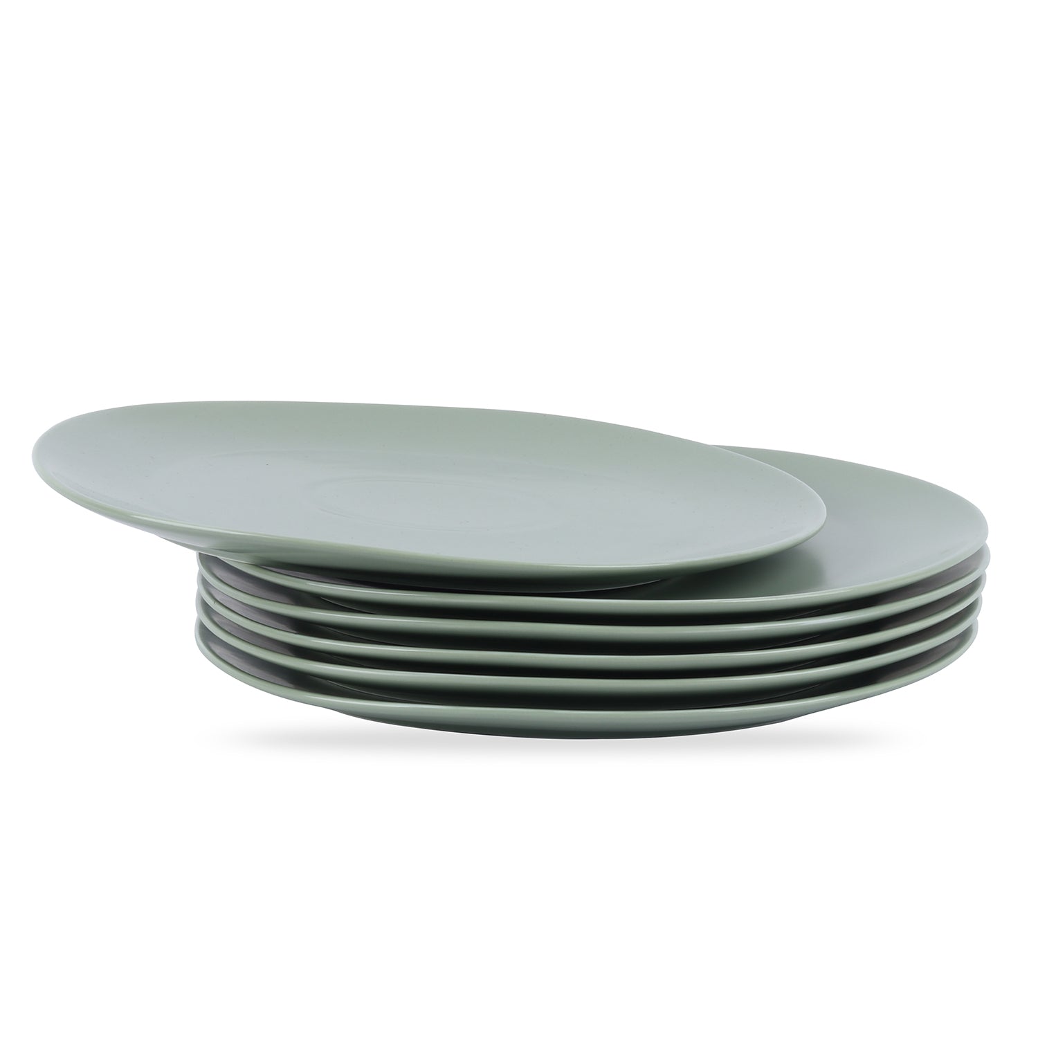 Delilah Porcelain Dinner Plate Set - 6-Piece Elegant Bone China Plates for Fine Dining, Parties & Home Decor