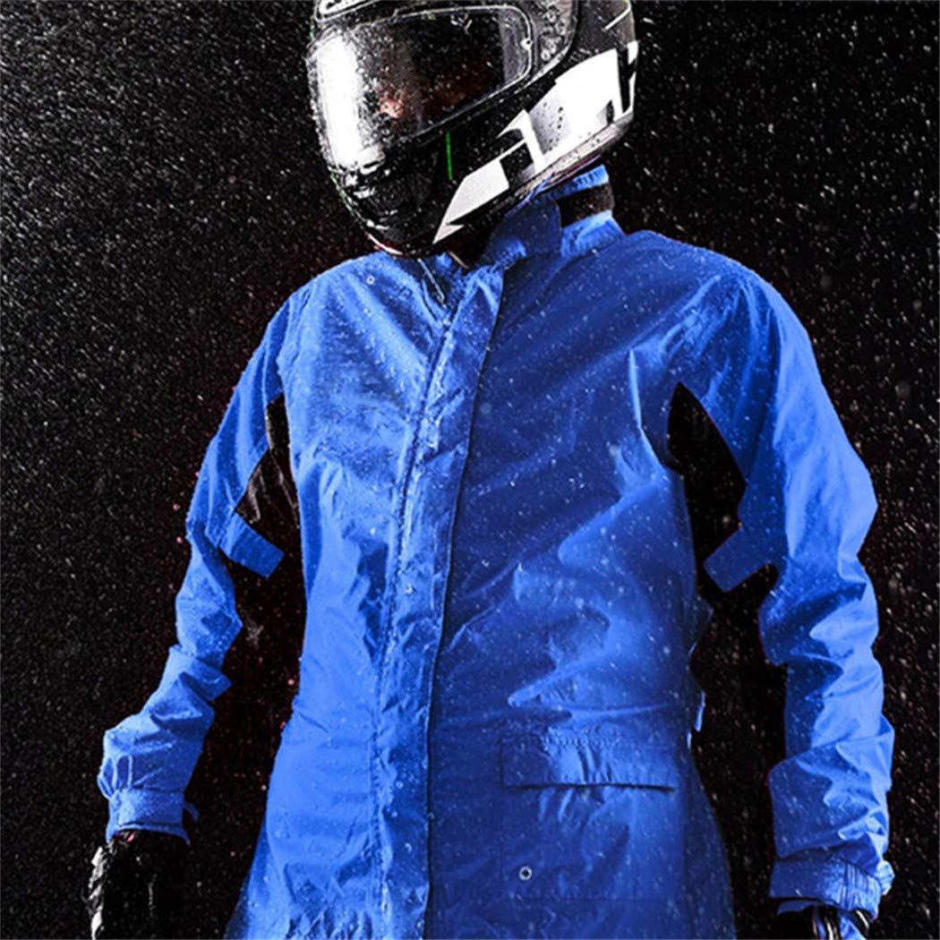 Waterproof Motorcycle Rain Jacket for Men & Women - Bicycle Riding, Camping, Outdoor Activities - Lightweight & Breathable Rainwear Suit