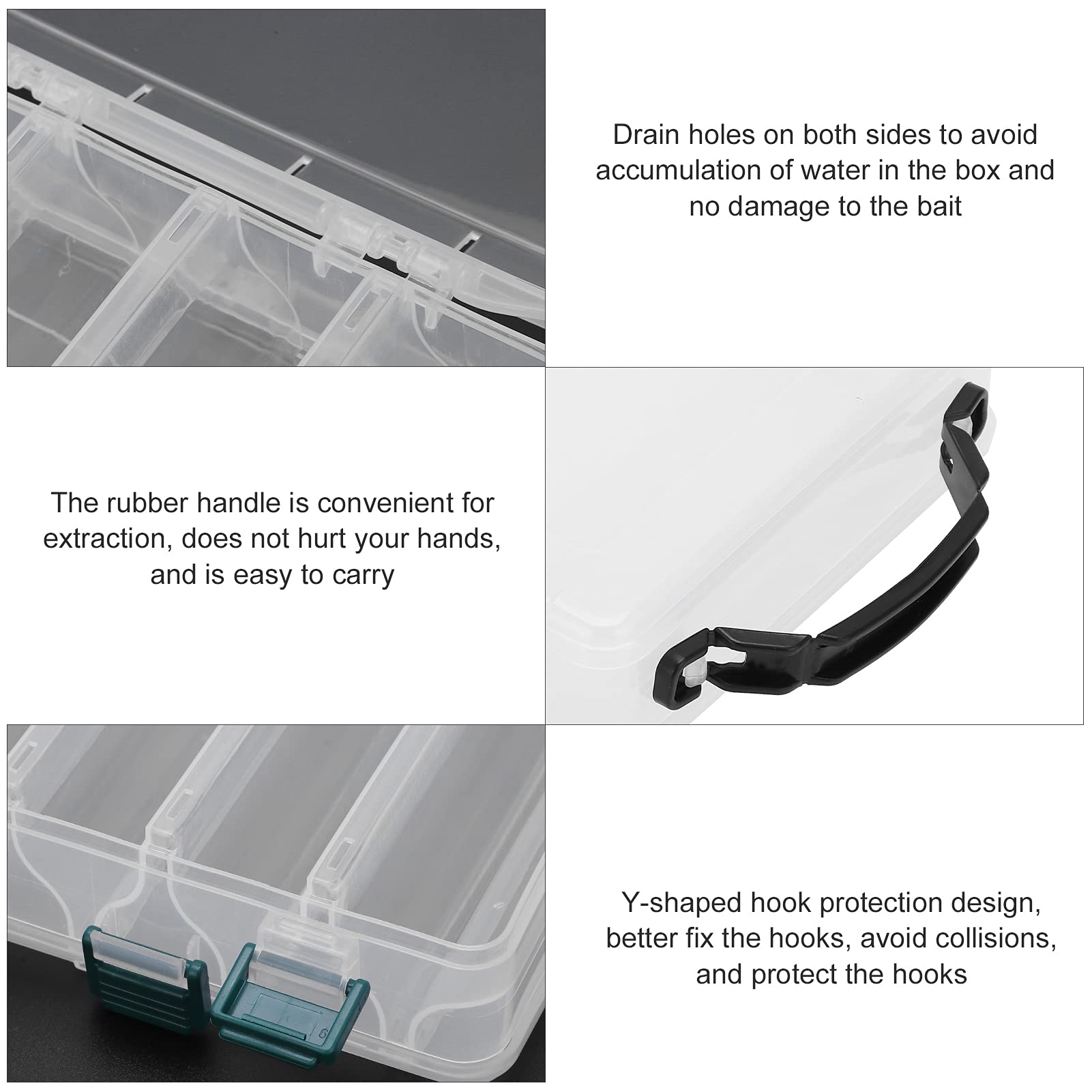 2-Pack Fishing Tackle Storage Box - Double Layer Multifunctional for Outdoor Fishing Gear