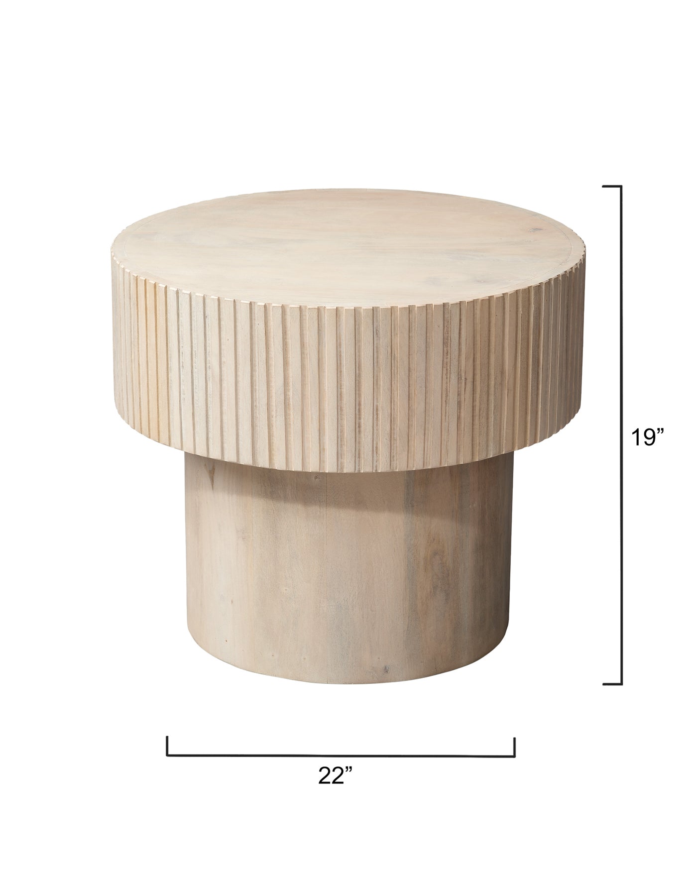 Round Side Table with Notch Design - Modern End Table for Living Room, Bedroom, or Office - Perfect for Small Spaces and Home Decor