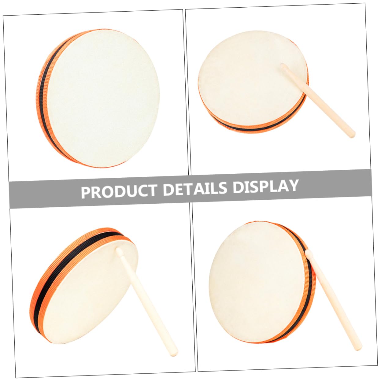 Hohopeti 1 Set Hand Drum Sheepskin - Educational Musical Toys for Kids & Toddlers | Percussion Instrument for Early Childhood Development, Classroom Activities & Family Fun