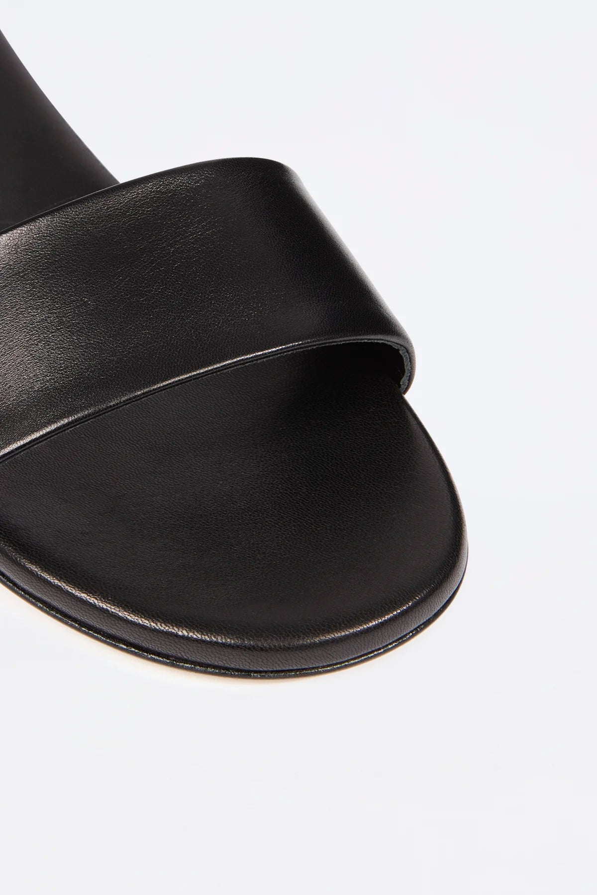 Women's Comfortable Band Flat Mule Shoes - Nero Black Slip-On Loafers for Casual Wear, Office & Home