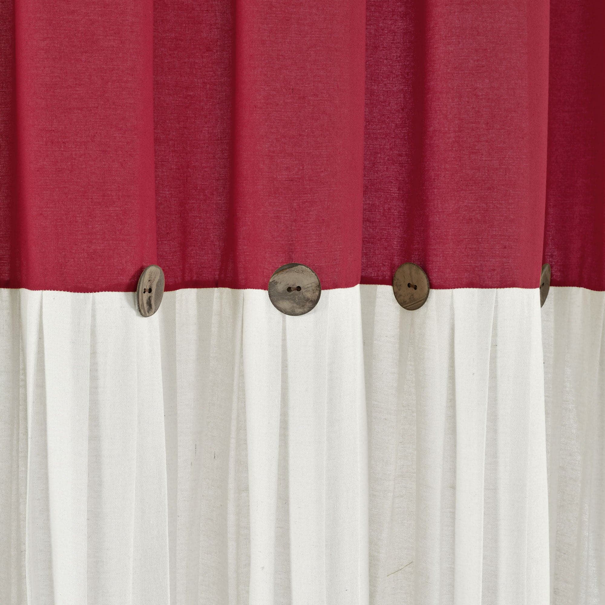 Linen Button Shower Curtain - Waterproof Bathroom Decor with Rustic Farmhouse Style for Modern Homes | Perfect for Bathrooms, Guest Rooms & Coastal Retreats