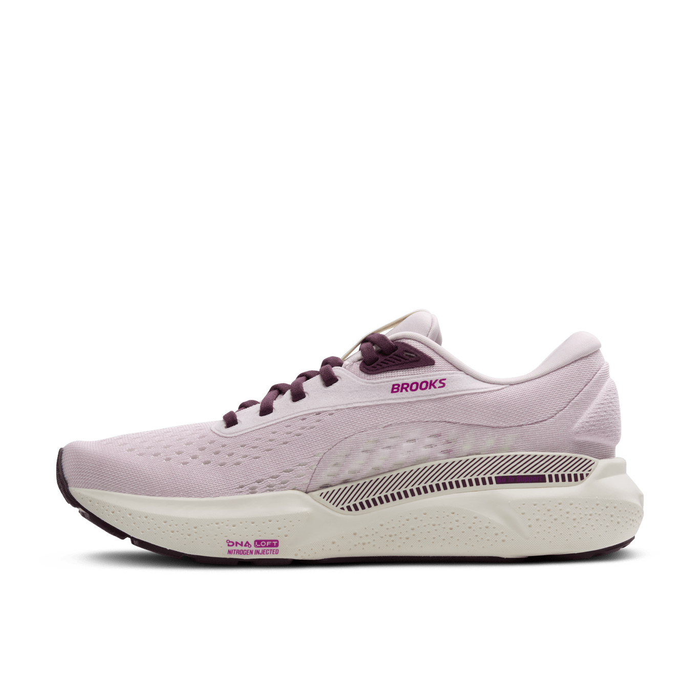 Brooks Adrenaline GTS 24 Women's Running Shoes - B Width - Orchid/Coconut/Purple - Stability & Support for Road Running, Jogging & Daily Workouts