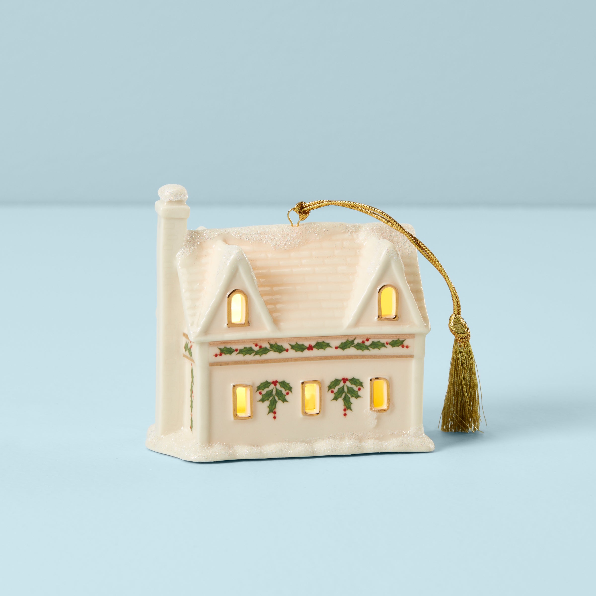 Christmas Village Toy Shop Lighted Ornament - Miniature Holiday Decor for Christmas Tree, Home, and Festive Displays