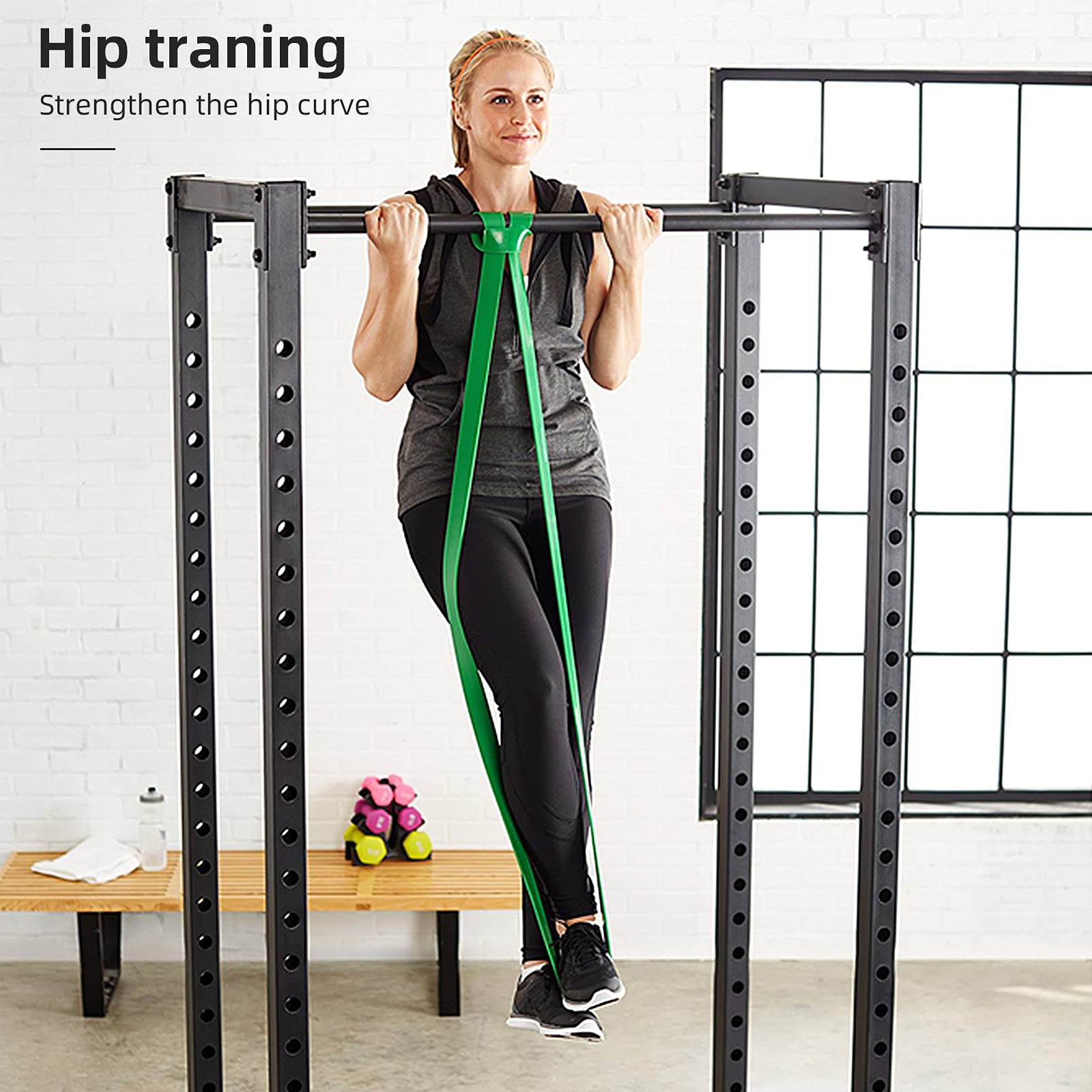 Pull Up Resistance Bands Set of 4 - Workout Assistance Bands for Men & Women - Powerlifting, Gym & Home Fitness Training - Includes Carry Bag (4pcs) - Perfect for Strength Training, Mobility Exercises & Home Workouts