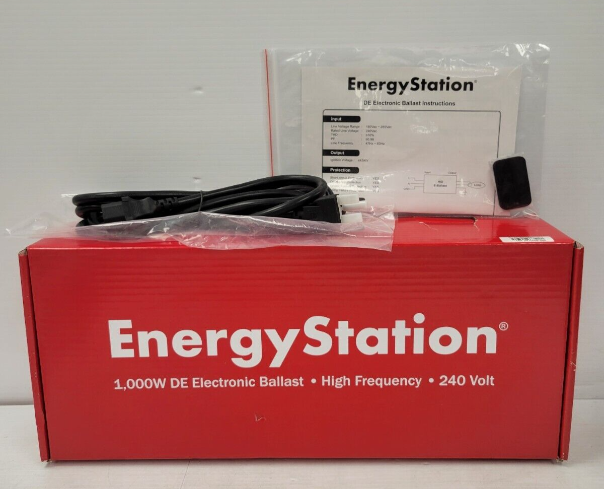 EnergyStation ES EB1000/DE 1000W Electronic Ballast for Hydroponic Grow Lights - High Efficiency Power Supply for Indoor Gardening & Greenhouse Use