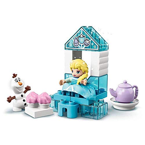 LEGO DUPLO Disney Frozen Building Toy Set with Elsa & Olaf Figures - 17 Piece Tea Party Playset for Kids & Toddlers | Creative Pretend Play, Birthday Gift & Early Learning Activity