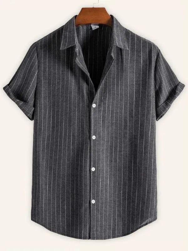 Jojo Striped Short Sleeve Shirt for Women - Casual Summer Tops - Breathable Cotton Tee for Outfits, Travel & Beach Wear