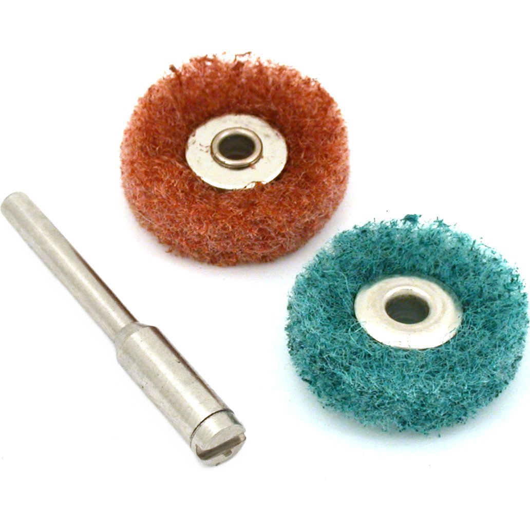 2 Pack Satin Finish Buffing Wheels for Jewelry Polishing - Compatible with Rotary Tools, Dremel & Bench Grinders - Perfect for Metal, Silver, Gold & Gemstone Finishing
