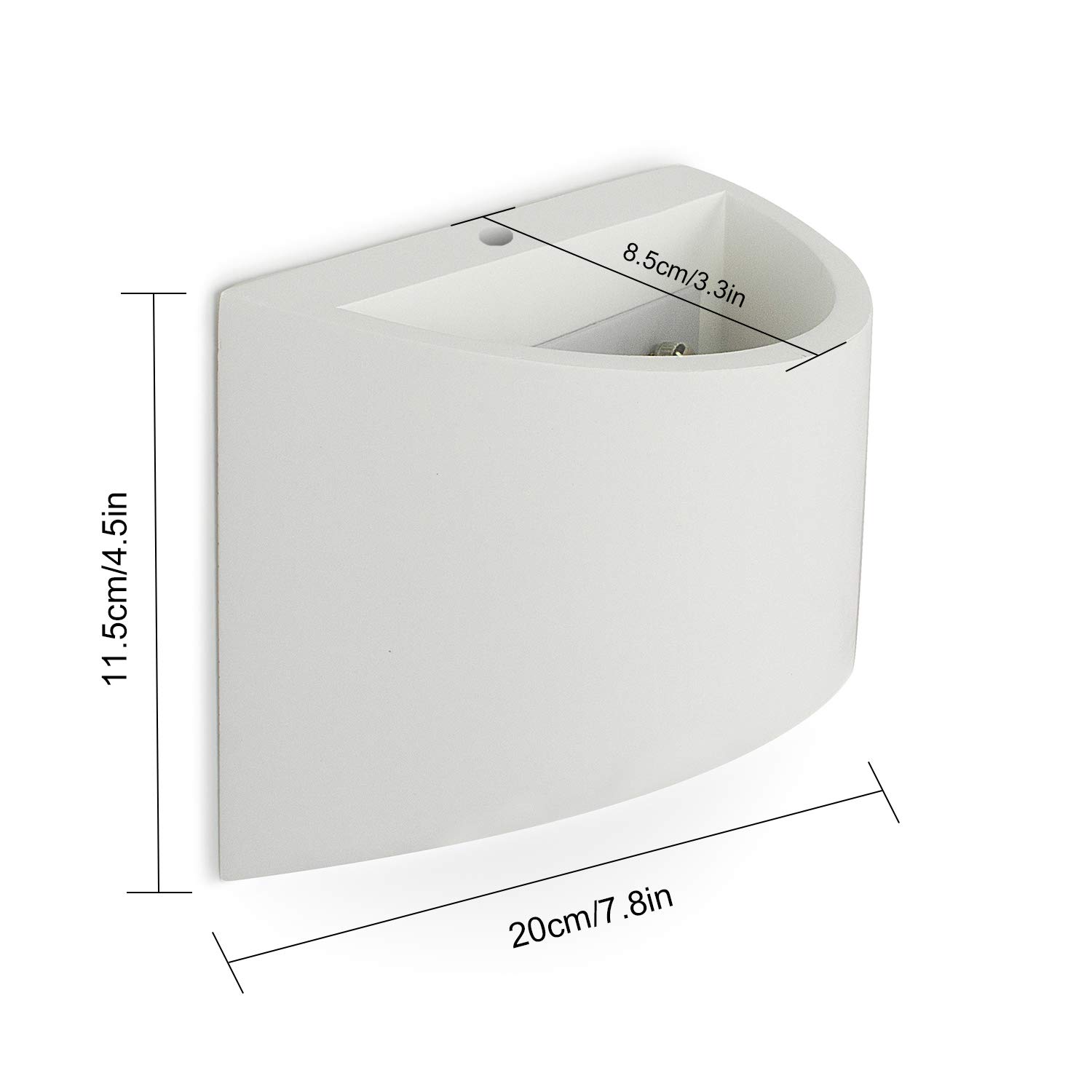 Modern LED Wall Sconce Lighting Fixture - 7W Warm White 2700K Up/Down Light - Indoor Plaster Wall Lamp for Living Room, Bedroom, Hallway - Home Decor with G9 Bulbs (Not Plug-in) - Perfect for Ambient Lighting and Accent Wall Illumination