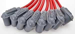 MSD Ignition 32079 Red Universal 8.5mm Spark Plug Wire Set - High Performance Ignition Wires for Cars, Trucks & Motorcycles - Perfect for Racing, Off-Road & Daily Driving