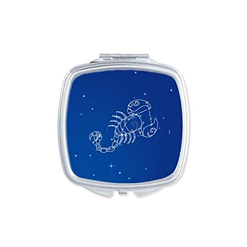 DIYthinker Star Universe Scorpio Constellation Pattern Mirror - Portable Compact Pocket Makeup Mirror with Double Sided Glass for Travel, Home & Vanity Use