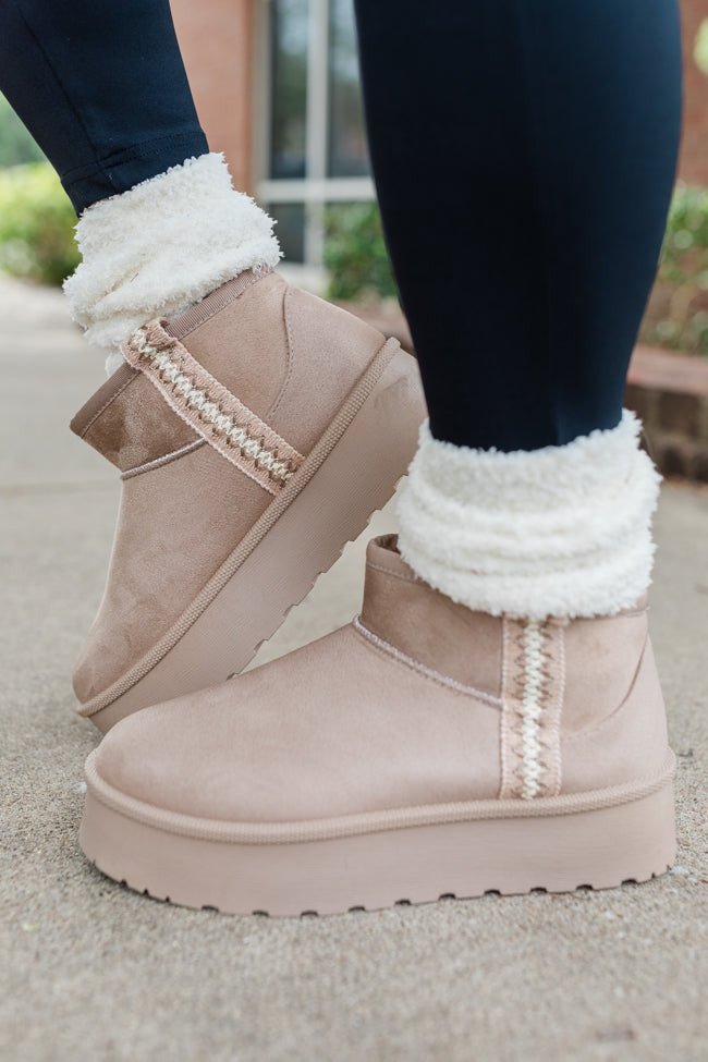Hattie Taupe Booties for Women - Stylish & Comfortable Ankle Boots for Fall & Winter | Perfect for Office, Casual Outfits & Date Nights