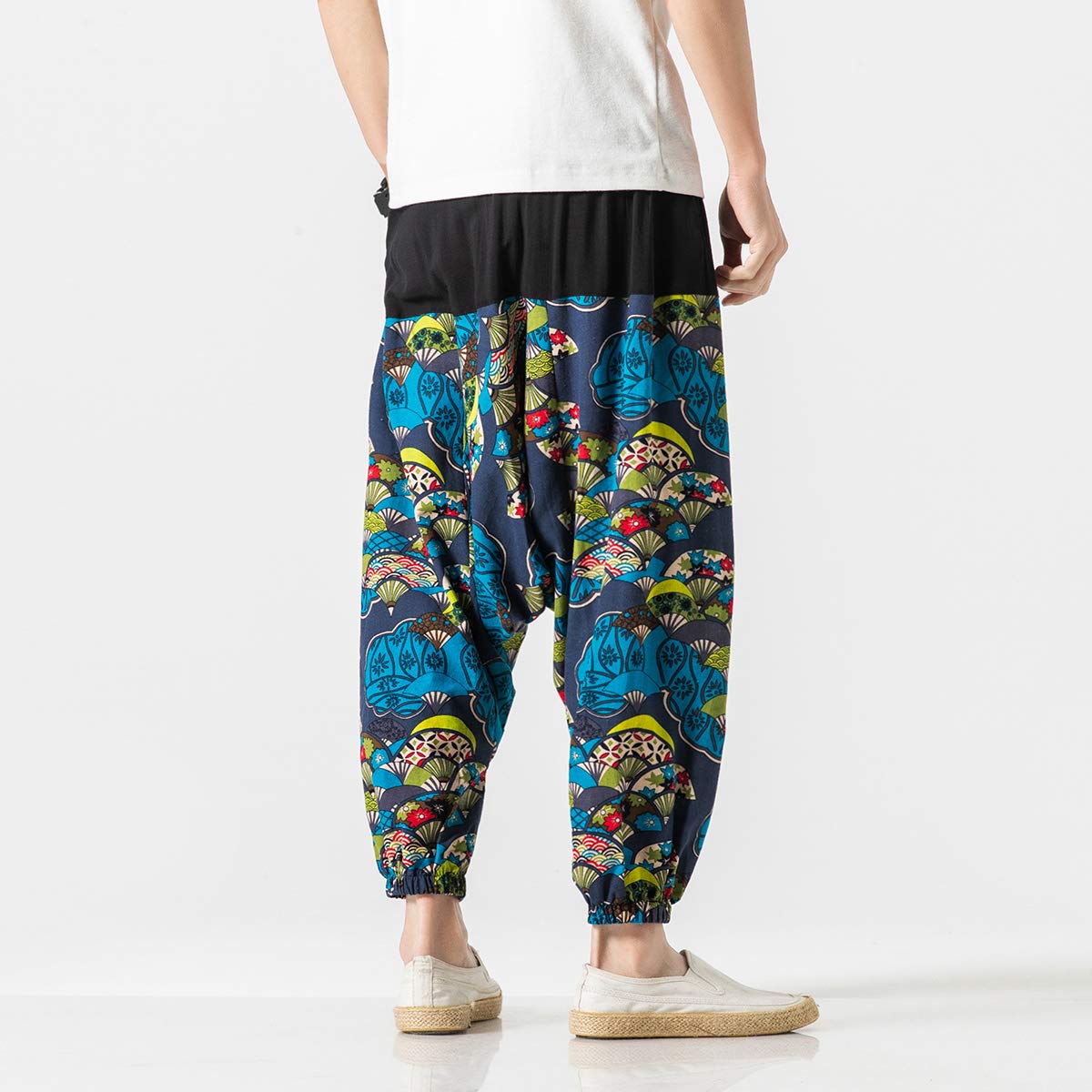 Seidarise Men's Harem Pants - Drop Crotch Lounge Pants, Plus Size Genie Joggers & Balloon Yoga Pants for Men - Perfect for Meditation, Yoga, and Casual Wear