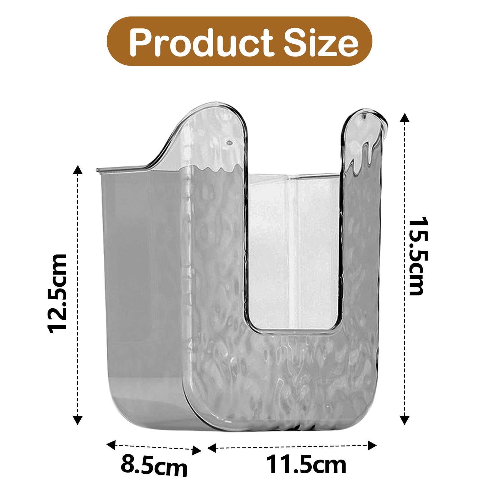 Wall Mounted Wipes Dispenser - No Drill Bathroom & Kitchen Wipe Holder - Punch-Free Installation for Toilet Paper, Baby Wipes & Cleaning Cloths - Space Saving Grey Organizer for Home, Office & Nursery