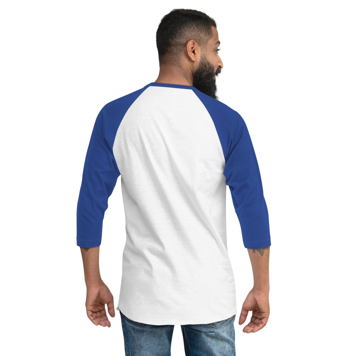 Sober Squad 3/4 Sleeve Raglan T-Shirt with Meditative Buddha Print - Yoga, Meditation & Mindfulness Apparel for Men & Women