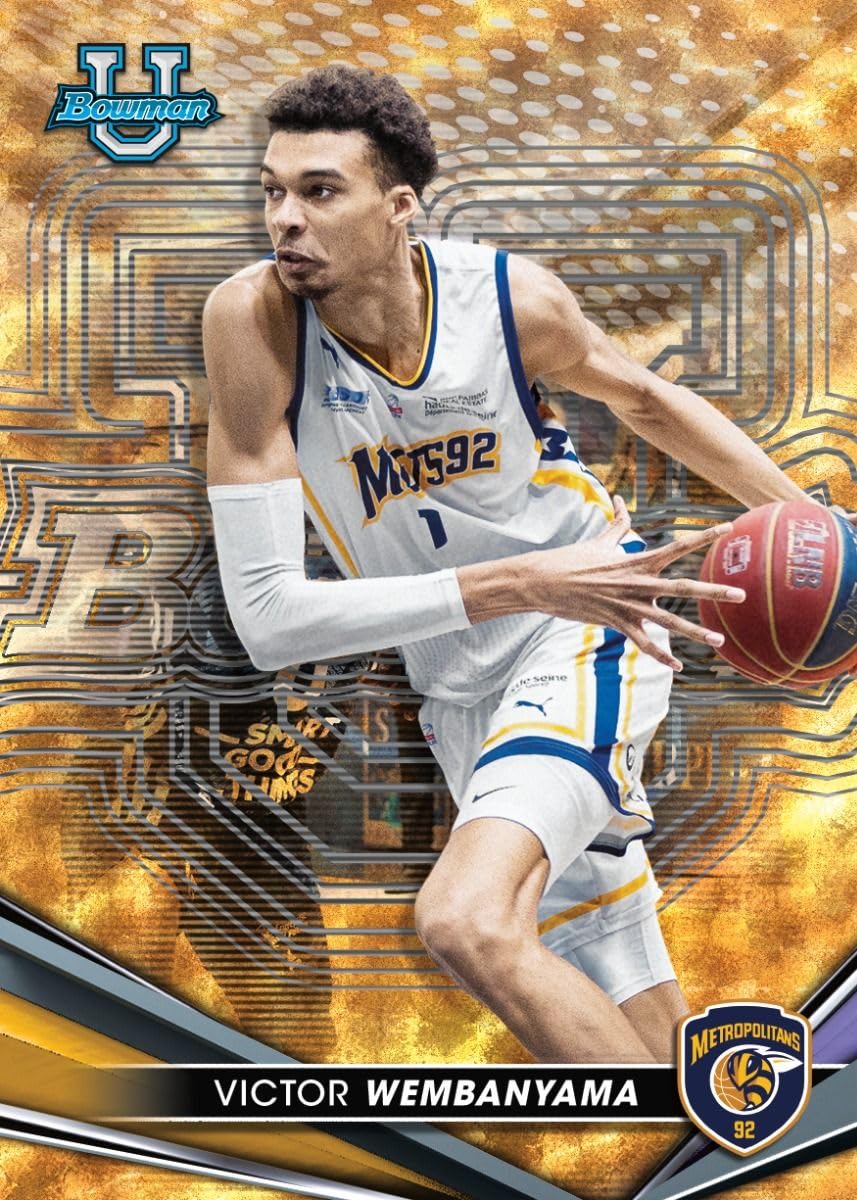 2022-2023 Bowman University's Best Basketball Hobby Box - 12 Packs (4 Cards Each) with 2 Autographs - Featuring Victor Wembanyama Rookie Cards - Perfect for Basketball Card Collectors and NBA Memorabilia Enthusiasts