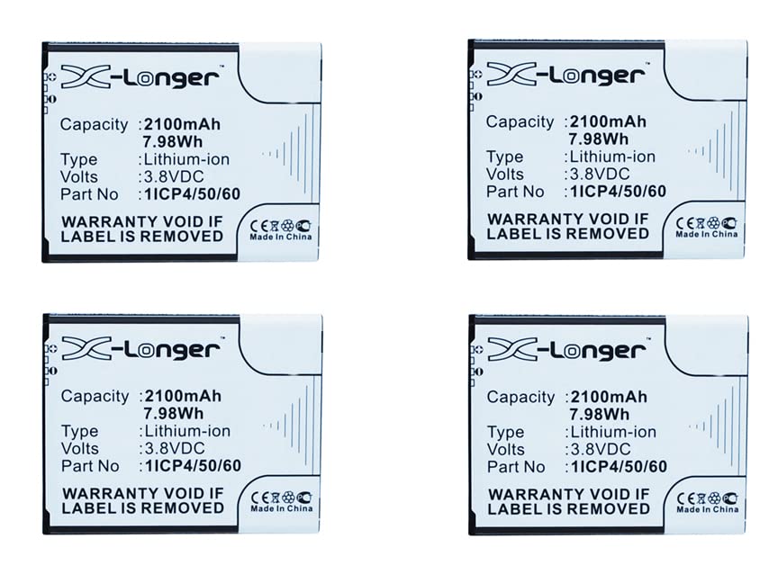 Synergy Digital Rechargeable Li-Ion Batteries for Beurer Baby Monitor - 3.8V 2100mAh Battery Pack (4-Pack) | Long-Lasting Power for Beurer 1ICP4/50/60-210AR Monitor | Perfect for Nighttime Baby Monitoring & Travel Use