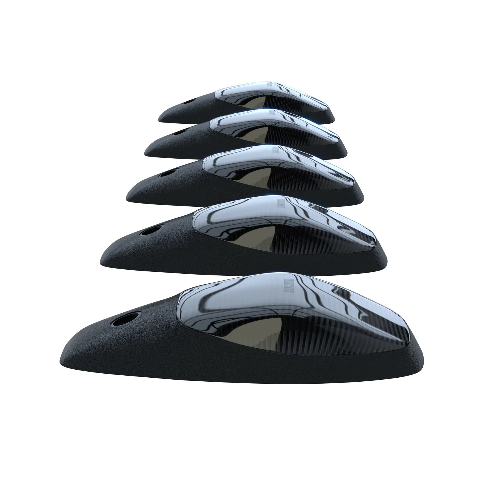 Dodge RAM HD 2500/3500 19-25 5-Piece Cab Roof LED Light Bar Kit with Smoked Lens - White LED Off-Road Lighting for Trucks | Perfect for Night Driving, Work Sites & Off-Road Adventures