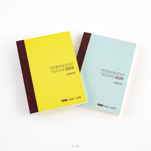 Hobonichi Techo 2025 Japanese Original Avec Planner - A6 Size Daily 6-Month Set (January Start, Monday Start) - Perfect for Journaling, Planning & Productivity