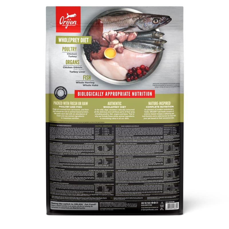 ORIJEN Senior Dry Dog Food for Large & Small Breeds - High Protein, Grain-Free (5lb, 15lb, 25lb) - Perfect for Aging Dogs with Joint Support & Digestive Health