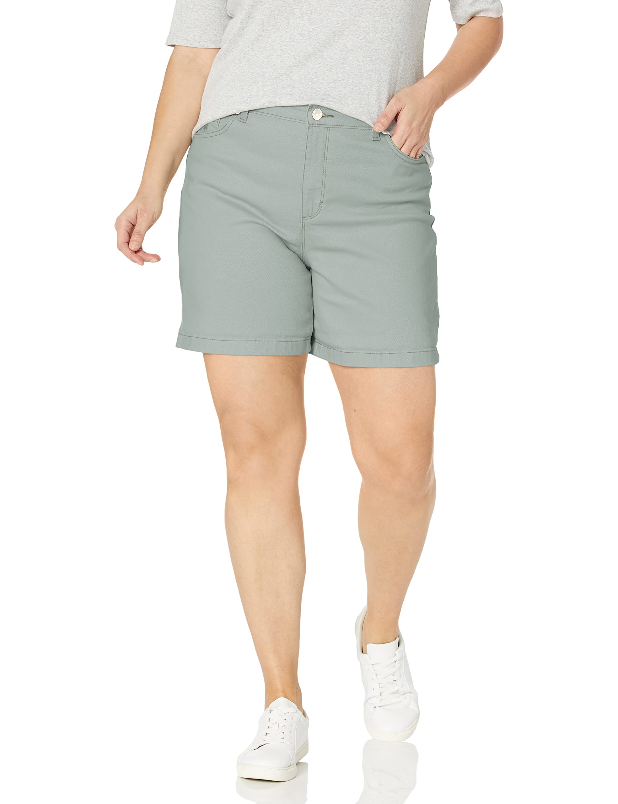 Gloria Vanderbilt Women's Amanda Classic Denim Shorts - Comfortable High Waist Jean Shorts for Casual Wear, Summer Outfits & Beach Vacations