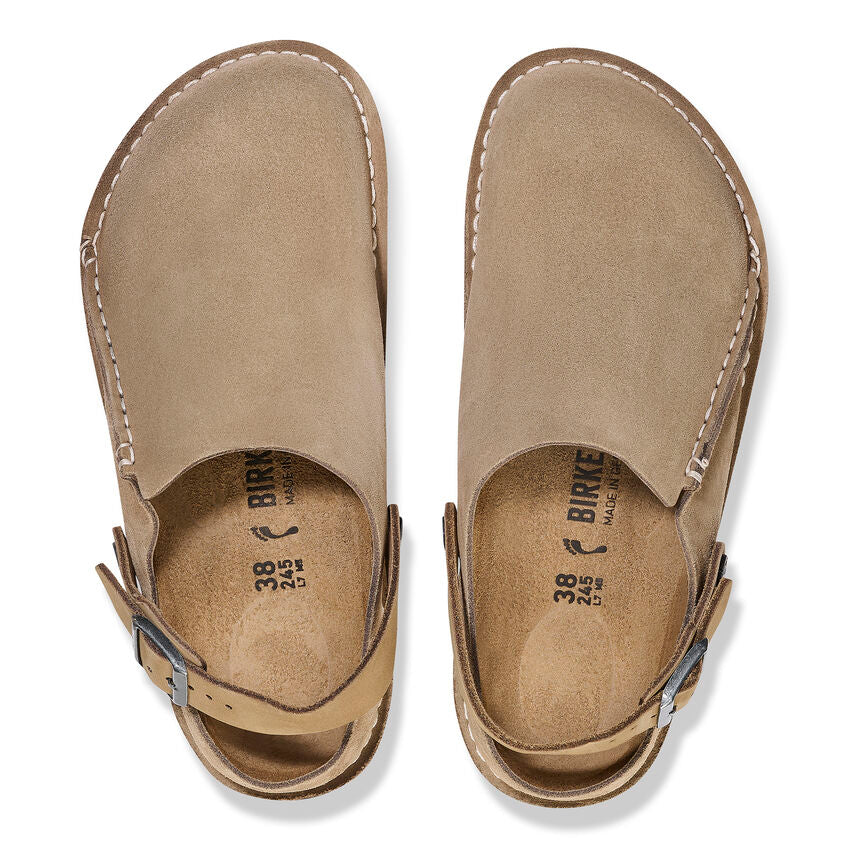Birkenstock Lutry Premium Suede Leather Sandals in Gray Taupe - Comfortable & Stylish for Women's Casual Wear, Travel & Everyday Use
