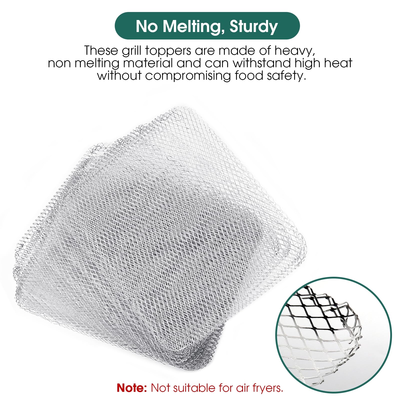 **10-Pack Disposable BBQ Grill Toppers - 15.3x12 Inch Non-Stick Grill Liners for Outdoor Cooking | Prevents Food from Falling Through Grates | Perfect for Backyard BBQs, Camping & Picnics**