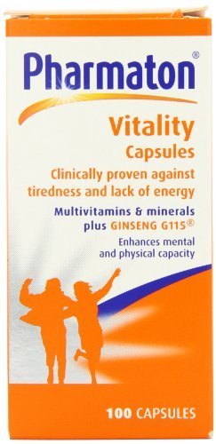 Pharmaton Capsules - 100 Count | Natural Energy & Fatigue Relief Supplement | Supports Daily Vitality & Mental Focus | Ideal for Busy Professionals & Active Lifestyles