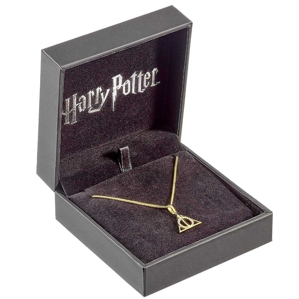 Deathly Hallows Gold Plated Silver Necklace - Perfect for Harry Potter Fans