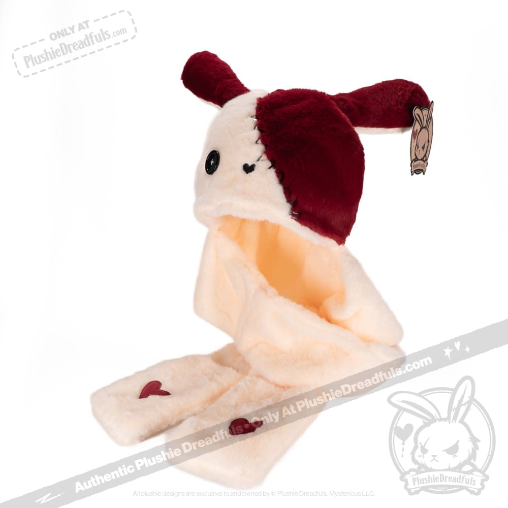 Scoodie Dreadful Love Rabbit Scarf Hoodie - Cozy Winter Wear for Women | Cute Animal Print Fashion Accessory | Perfect for Cold Weather, Outdoor Activities & Casual Style