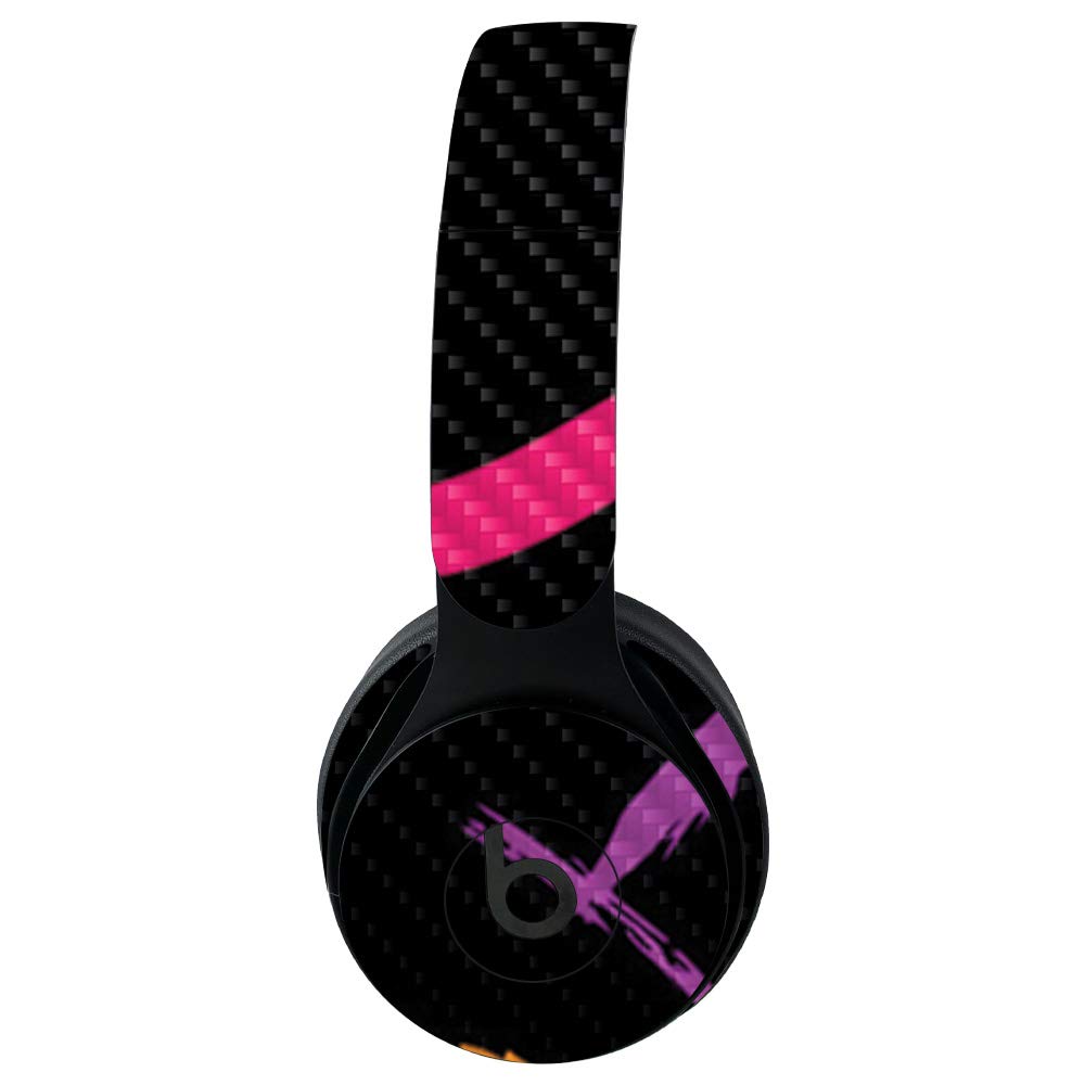 Premium Carbon Fiber Skin for Beats Solo Pro Wireless Headphones - Hearts Design | Protective & Durable Textured Cover | Easy to Apply & Remove | Made in USA | Perfect for Gym, Travel & Daily Use