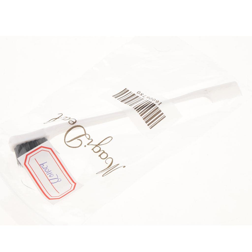 CALANDIS® 7 Inch Double Sided Edge Control Hair Brush - Styling Comb for Smooth Edges & Flyaways - Perfect for Braids, Ponytails & Natural Hair Styling (White)