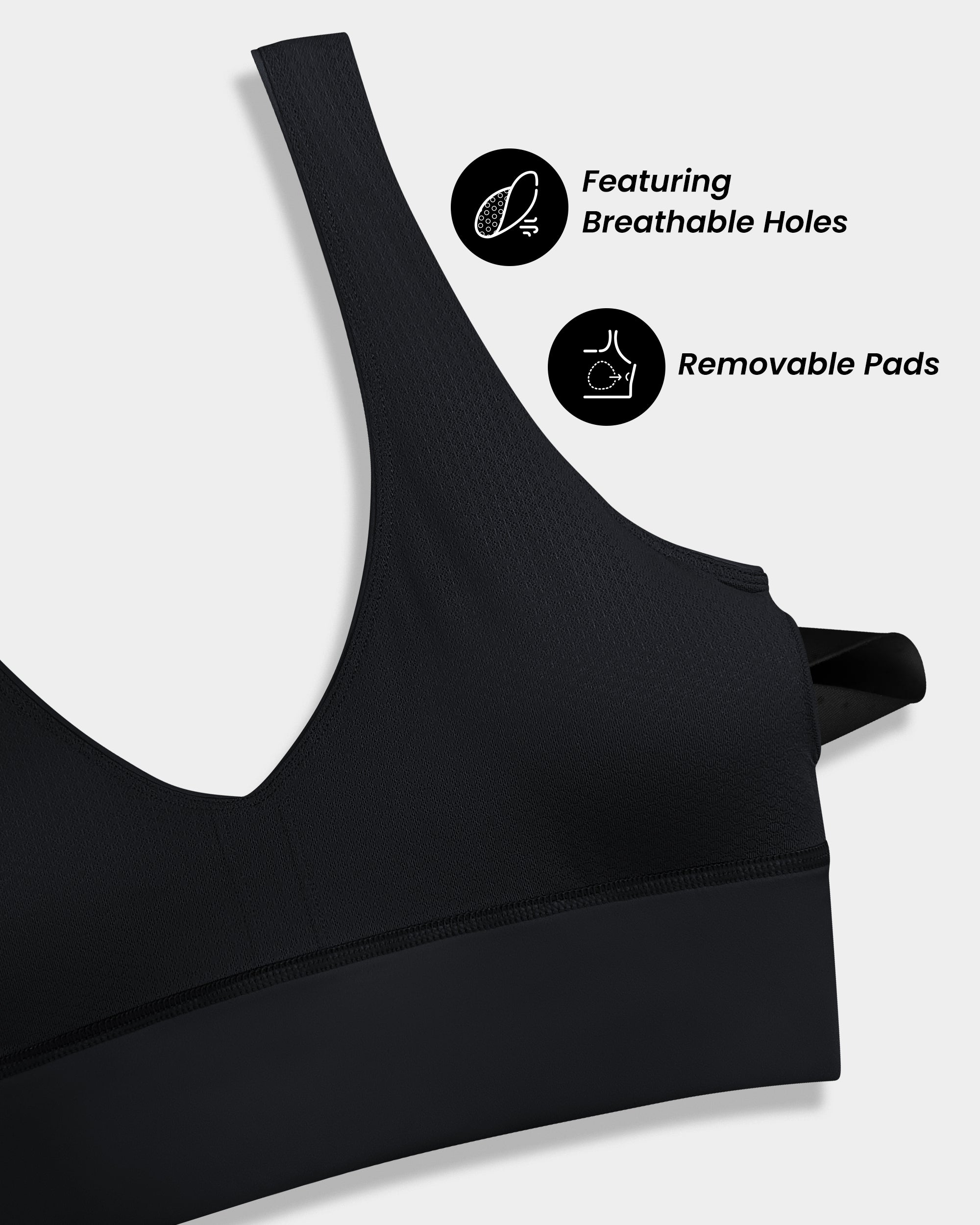 Comfortable V Neck U Back Bra for Women - Seamless Wireless Support - Perfect for Yoga, Workouts & Everyday Wear