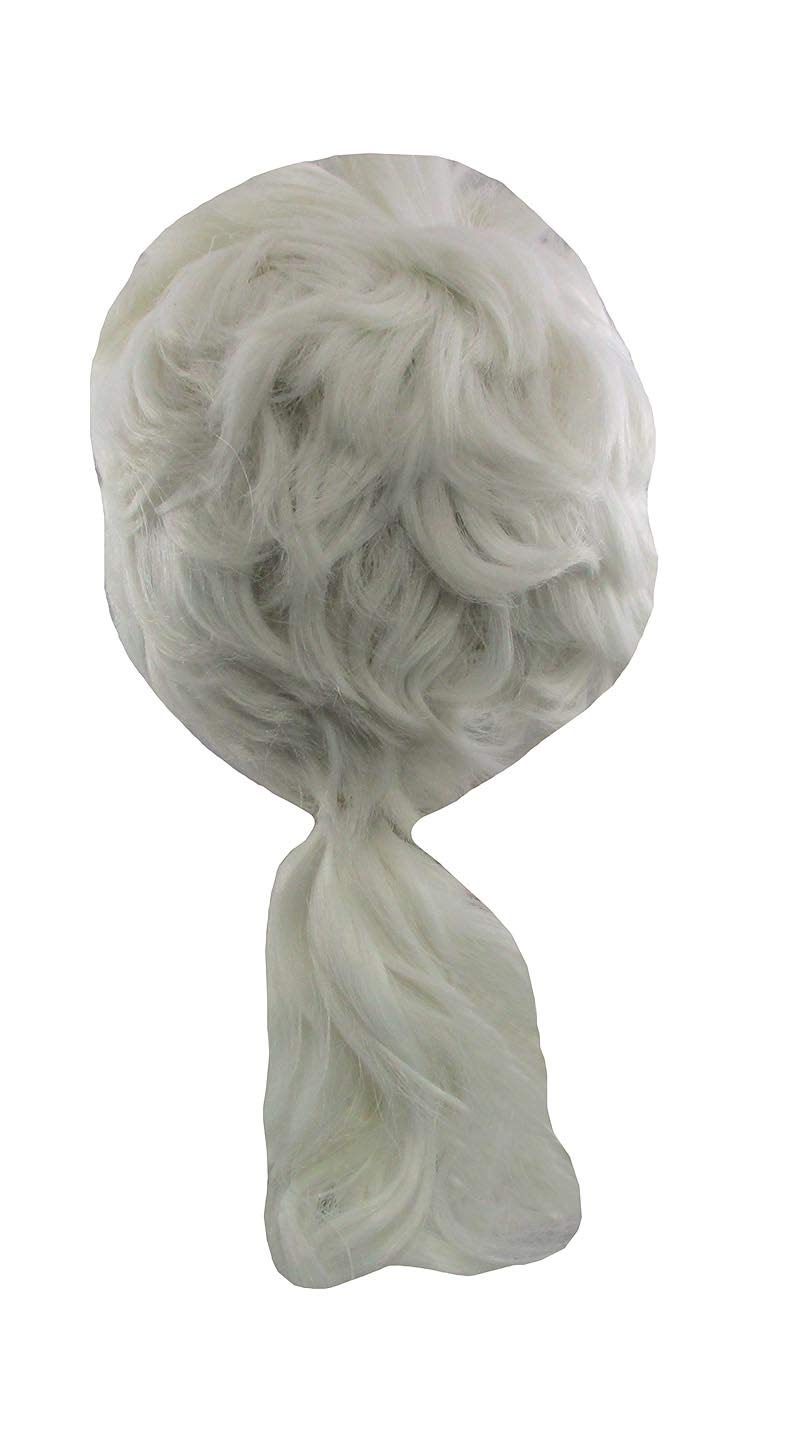 Royal Rococo King & Queen Wig for Men - Baroque Costume Accessory, One Size Fits Most, White - Perfect for Halloween, Cosplay, and Themed Parties