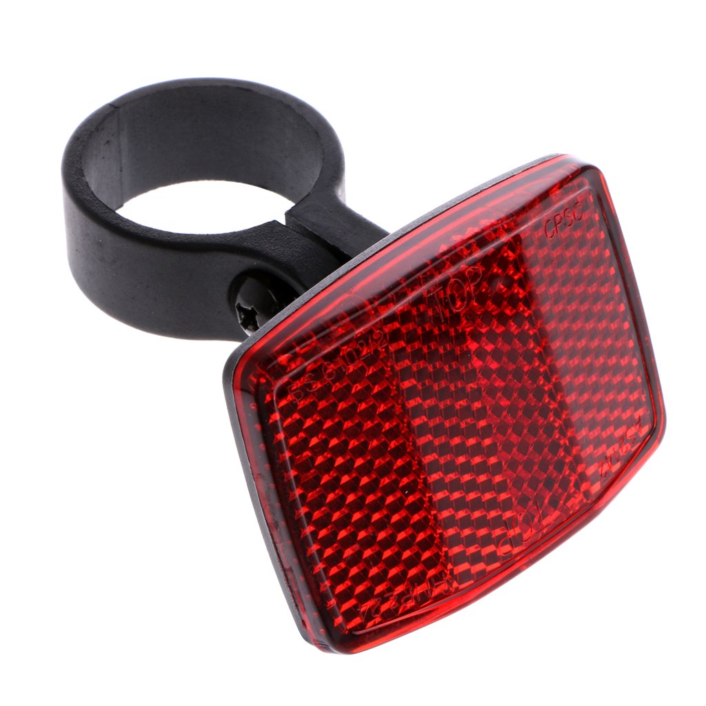 Kamonda Bike Handlebar Reflector - Front & Rear Safety Warning Light with Reflective Lens (Red) - Ideal for Night Cycling, Commuting & Road Safety