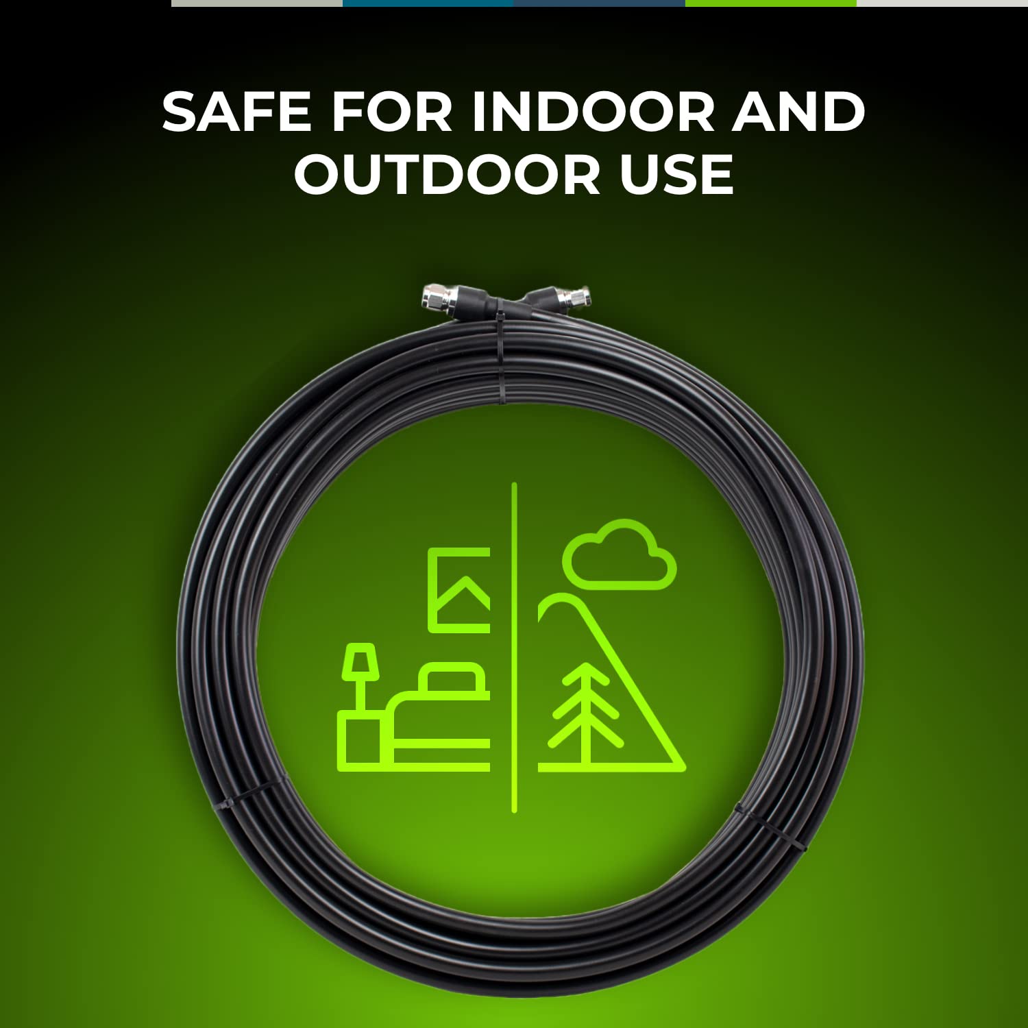 Bolton600 - 60ft LMR600 Coaxial Cable | Ultra Low Loss 50ohm Coax Cable | N Male to N Male Connector | Heavy Duty Flexible Outdoor Black Cable for Home & Commercial Signal Booster Installations | Perfect for Cell Phone Boosters, TV Antennas & Wireless Networks