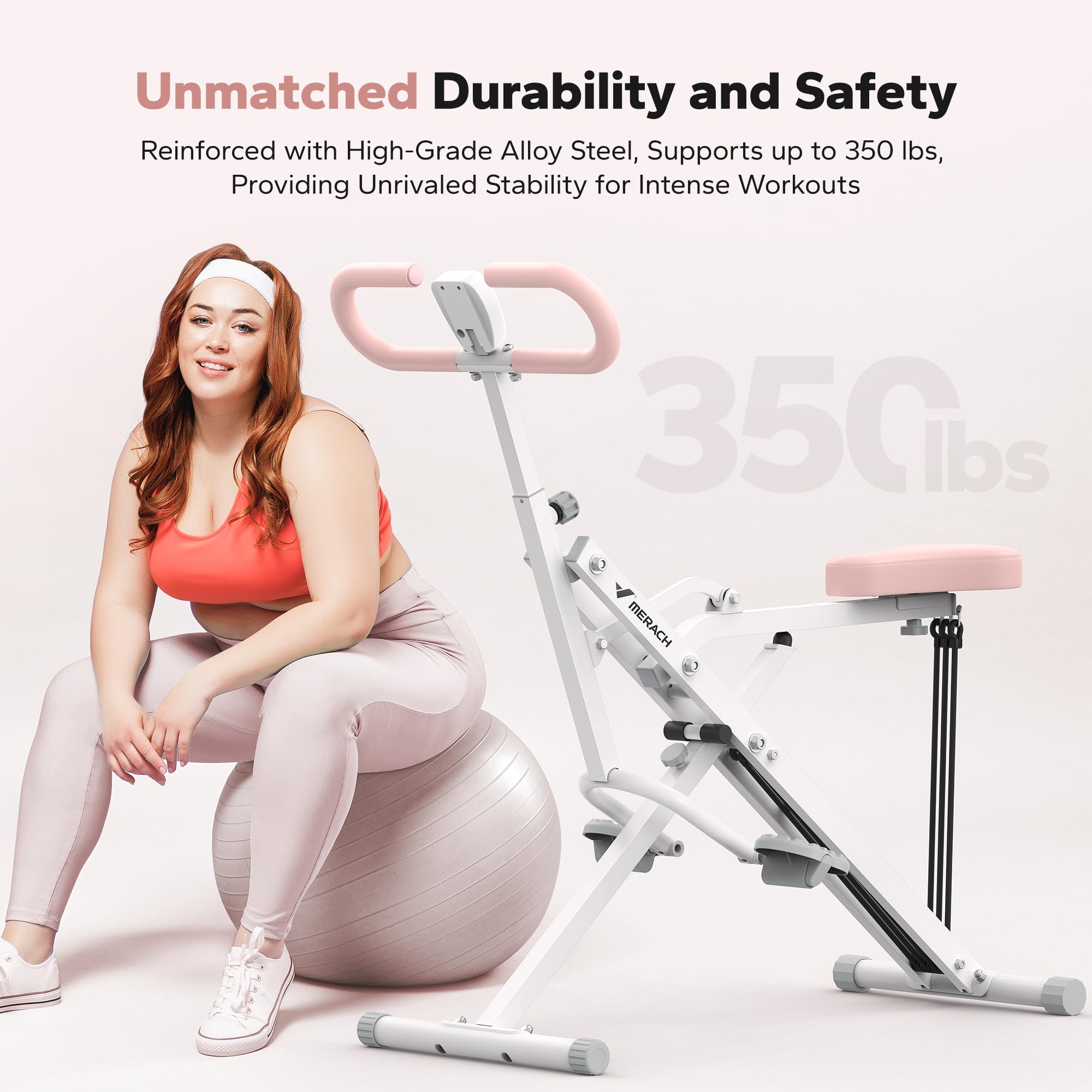 MERACH 2-in-1 Squat & Rowing Machine for Home Gym - Foldable Full Body Workout Equipment with Easy Setup - Glutes, Legs and Core Trainer for Strength Training & Cardio | Perfect for Small Spaces & Apartment Workouts
