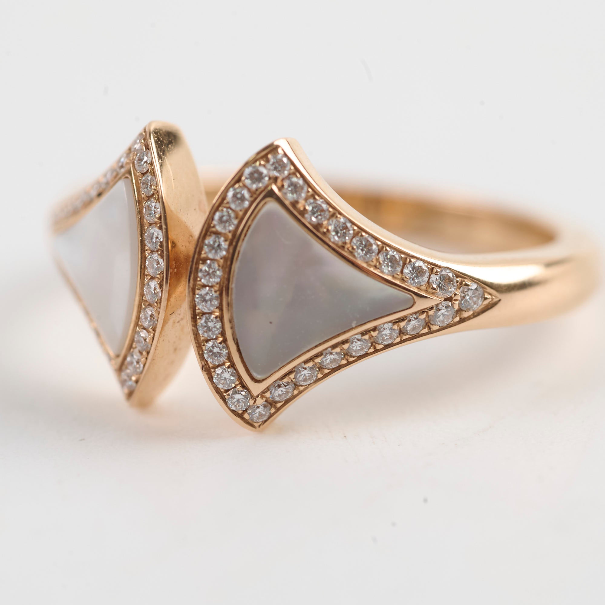 Bvlgari Divina Mother of Pearl Pink Gold Ring Size 54 - Luxury Women's Jewelry for Special Occasions & Gifts