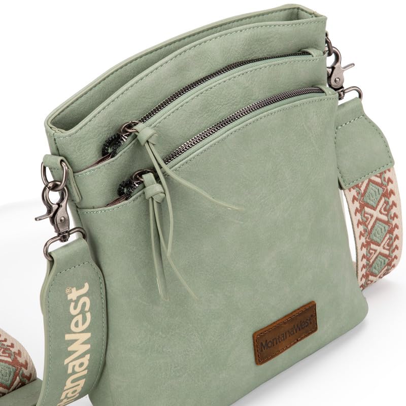 Montana West Women's Crossbody Purse with Double Compartments & Adjustable Strap - Fashionable Shoulder Bag for Daily Use, Travel, and Work