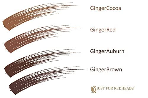 Just for Redheads Natural Mascara - Ginger Red for Auburn & Strawberry Blonde Lashes | Vegan & Cruelty-Free | Perfect for Everyday Wear & Special Occasions